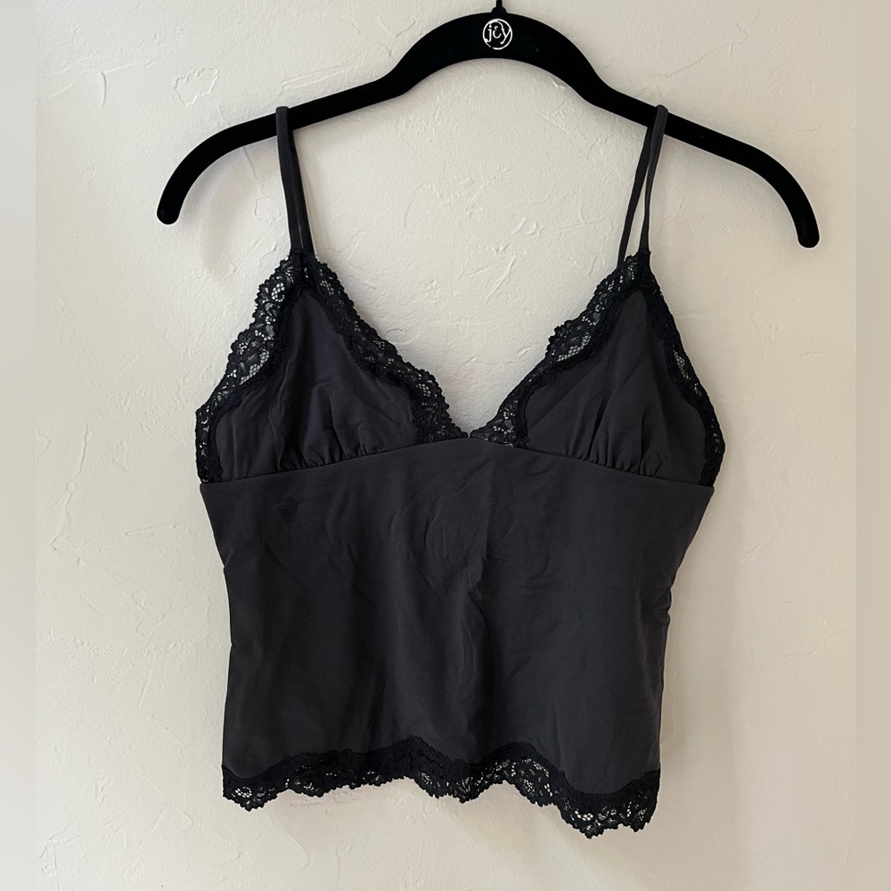 🖤NEW SKIMS FITS EVERYBODY LACE TRIANGLE CAMI ONYX XXS S M